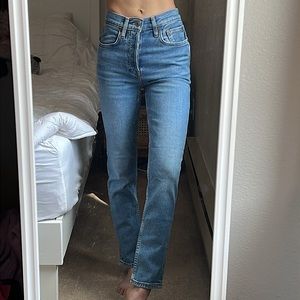 REDONE 90s high rise ankle crop